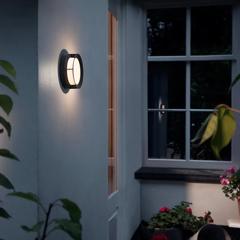 ACTEA myGarden 12W 2700K IP44 Plafond Black PHILIPS LED fasádna nástenná lampa