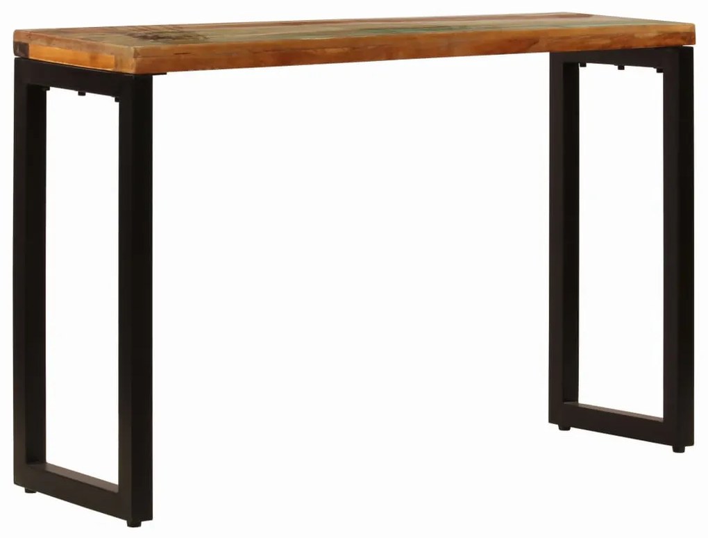 vidaXL Konzolový stolík 120x35x76 cm, recyklovaný masív a oceľ