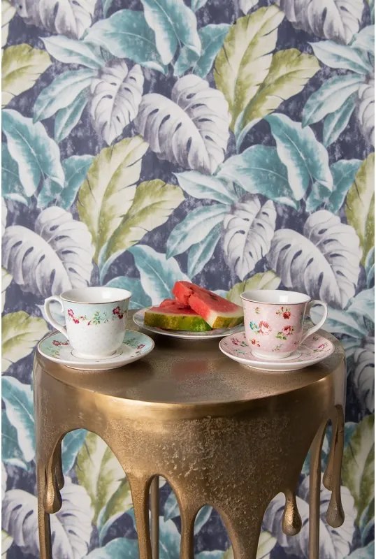 Ružová porcelánová šálka s tanierikom Laverne - Ø 15*8 / 250 ml