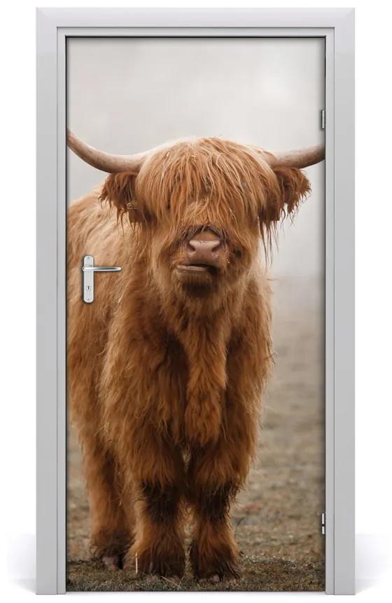 Fototapeta samolepiace na dvere kravy kopec 85x205 cm