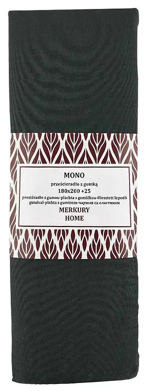 Napínacia plachta Mono bavlna antracit 180x200 + 25 Merkury Home