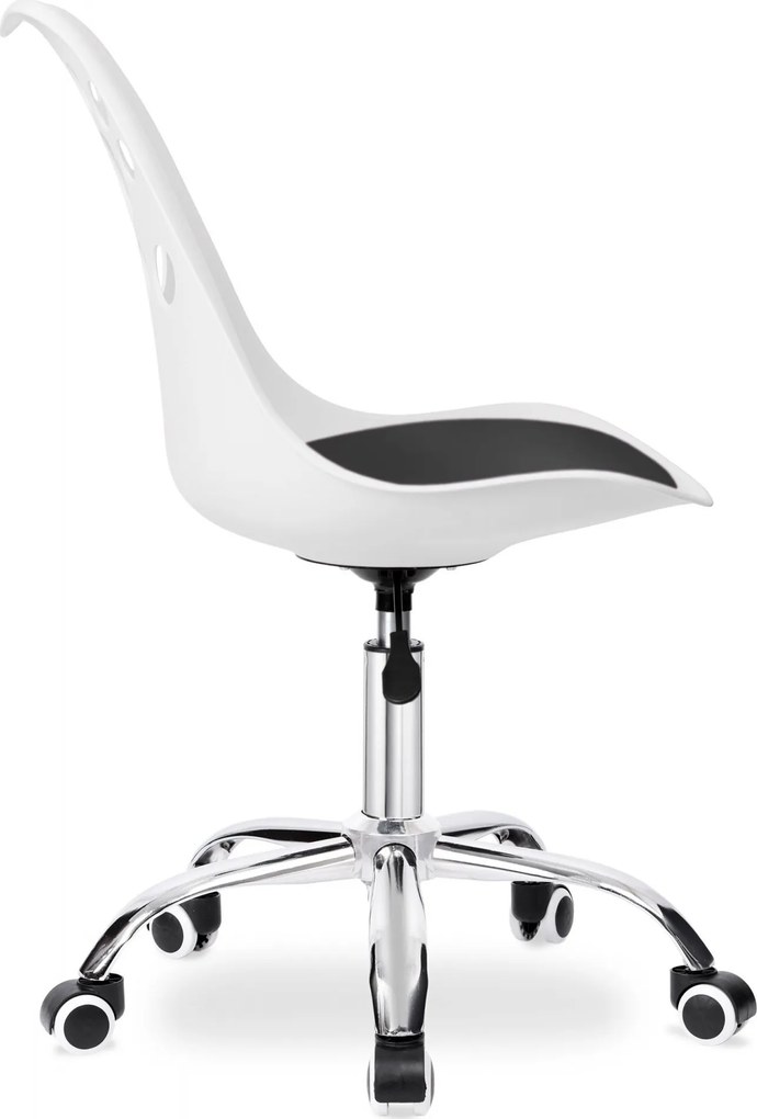 Čiernobiela otočná stolička Grover