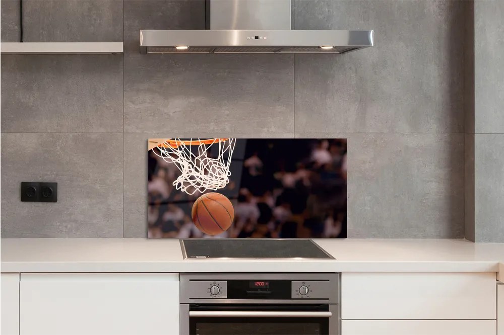 Sklenený obklad do kuchyne basketbal 100x50 cm