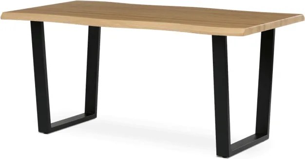 Jedálenský stôl 160x90 cm HT-F4216 OAK divoký dub / čierny