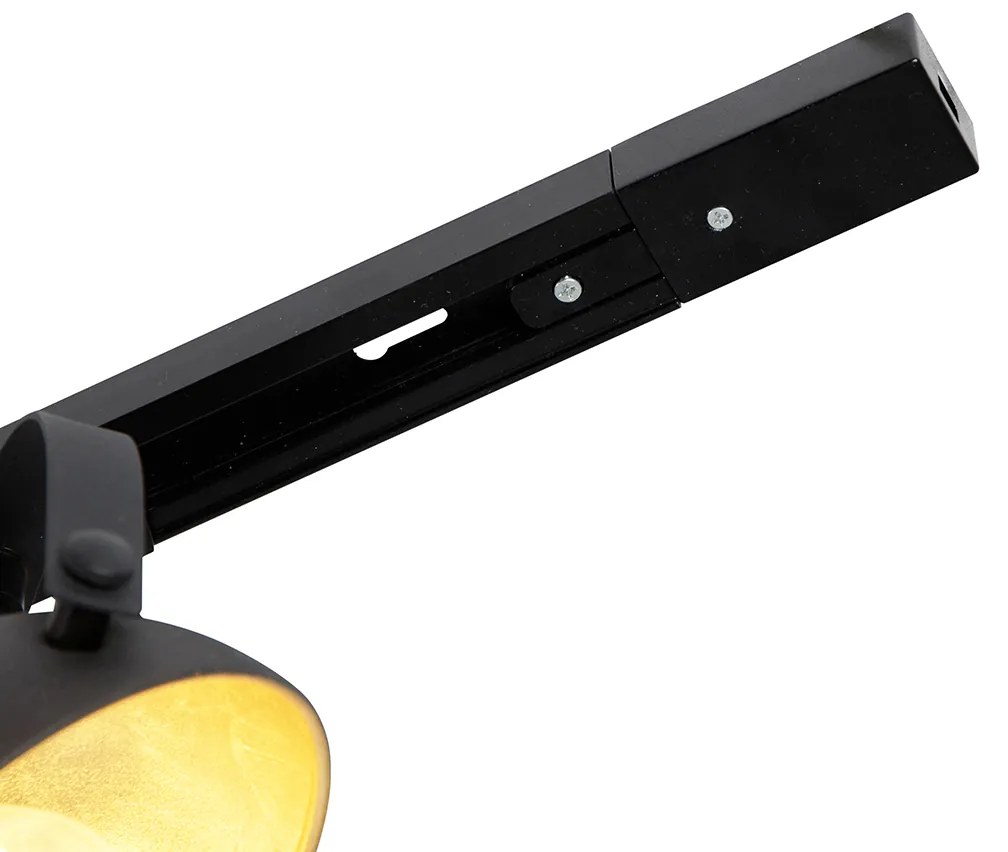 1-fázový koľajnicový systém s 3 nastaviteľnými čiernymi reflektormi - Magnax