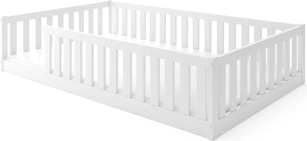 Široká posteľ BELLA SIMA 120×200 cm Montessori – biela