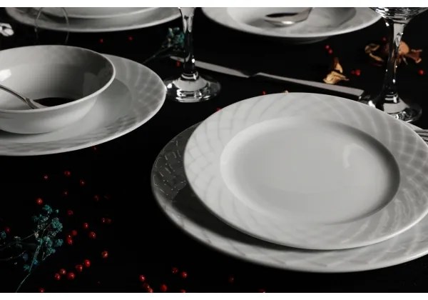 24-dielna jedálenská súprava biela/porcelán