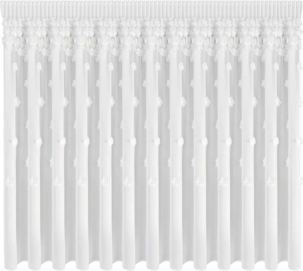 ZÁCLONA NA PÁSKE DIANA3 350X160 CM BIELA