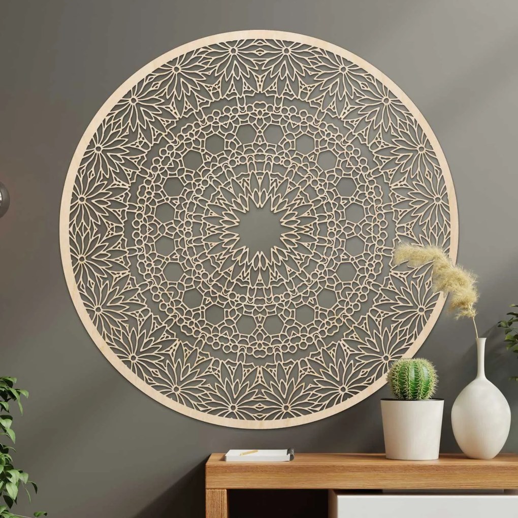 SENTOP | Luxusná drevená mandala na stenu | dekorácia pre moderný interiér | SENTOP PR0342