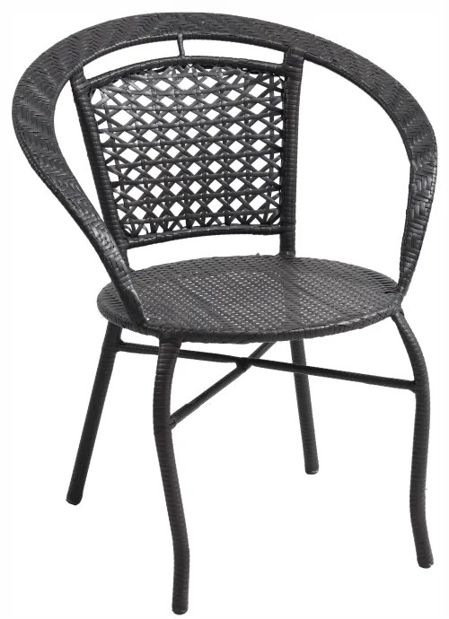 Set ratanového nábytku - LISABON - stolík + 2 kreslá - hnedá