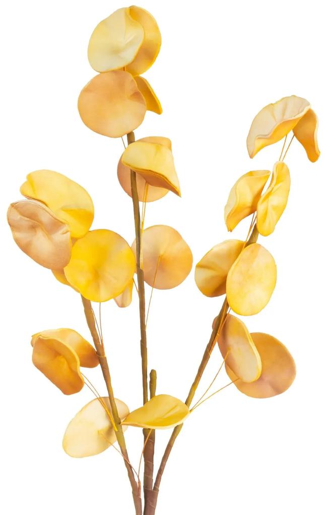 Kvet 710L. 90CM s listami, dĺžka 40 CM, list 6 CM žltá