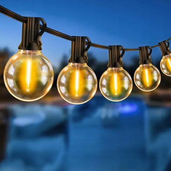 LED vonkajšia dekoratívna reťaz 36xE12/1W/230V 22,35 m IP65 čierna