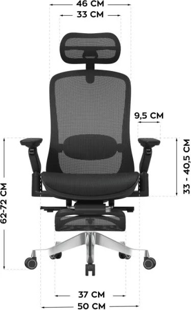 Kancelárska stolička LeadPro 8.7 Black