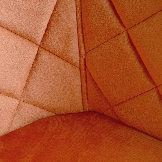 Jedálenská stolička SHELTON zamatová oranžová 860534