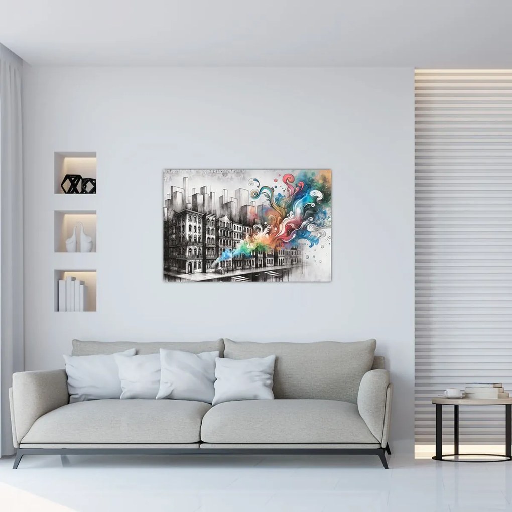 Obraz - Priemyselný život (90x60 cm)
