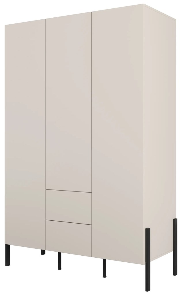 Šatníková skriňa Juka 3D2S (kašmír). Akcia -10%. Vlastná spoľahlivá doprava až k Vám domov. 1125530