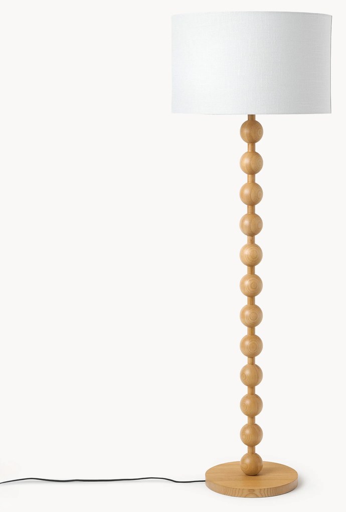 Stojacia lampa's dreveným podstavcom Shona