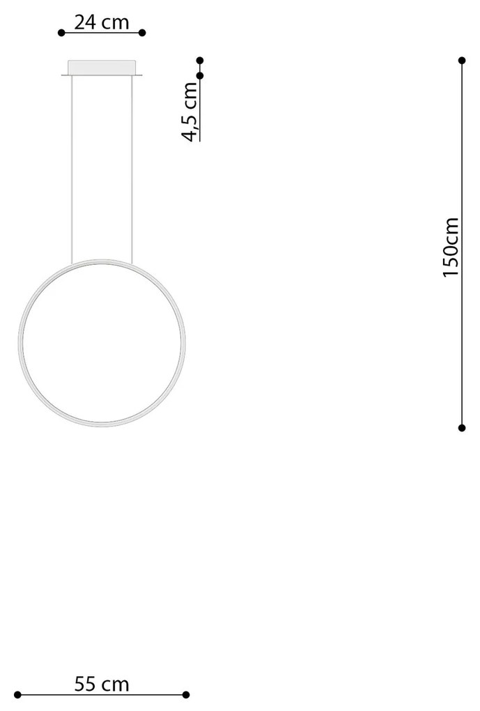 Luster RIO 55 zlatá LED 4000K