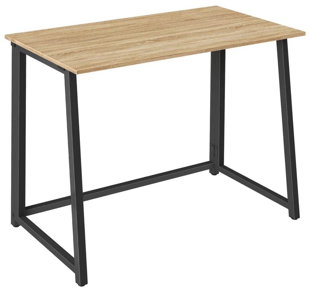 Set do pracovne ZARIMO stôl 80x40 cm dub sonoma + kreslo AVOLA VELVET čierne