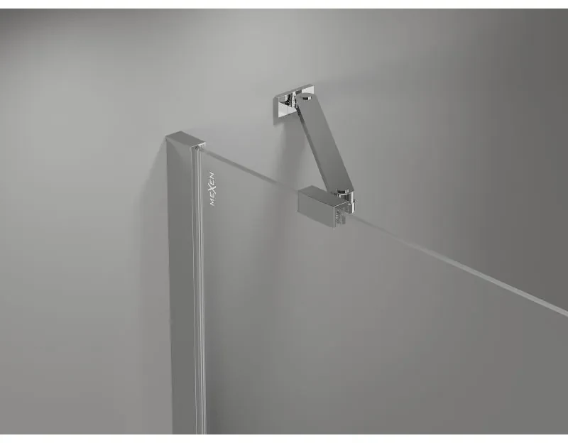 Mexen MIST otváravé sprchové dvere (1d+1s) 100x200 cm 6mm chróm, priehľadné, 8A4-100-000-01-00