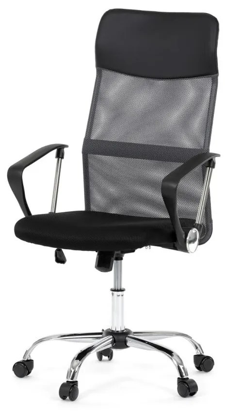 Kancelářská židle, houpací mechanismus, šedá síťovina, KA-E305 GREY