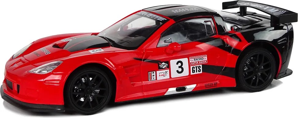 LEAN Toys Závodné športové auto R/C 1:18 Corvette C6.R Red 2.4 G Lights