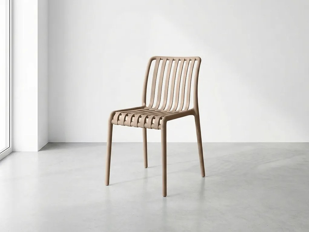 Plastová stolička TREGO, béžová