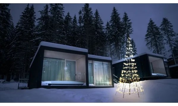 Twinkly TWP300SPP-BEU- LED RGBW Vonkajší vianočný stromček 300xLED 2m IP44 Wi-Fi