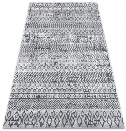 Koberec SIERRA G6042 geometrický, etno - jasný sivý