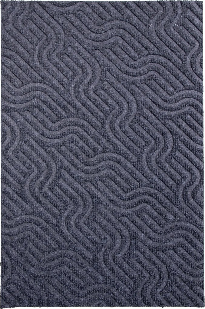 Textilná rohožka EMBOSSED T-004 TMAVOSIVÁ rozmer: 43x75 cm