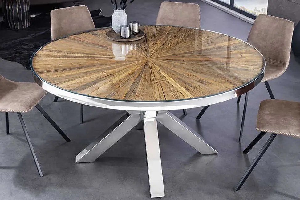 Luxusný jedálenský stôl z masívu Barracuda Teak 120cm
