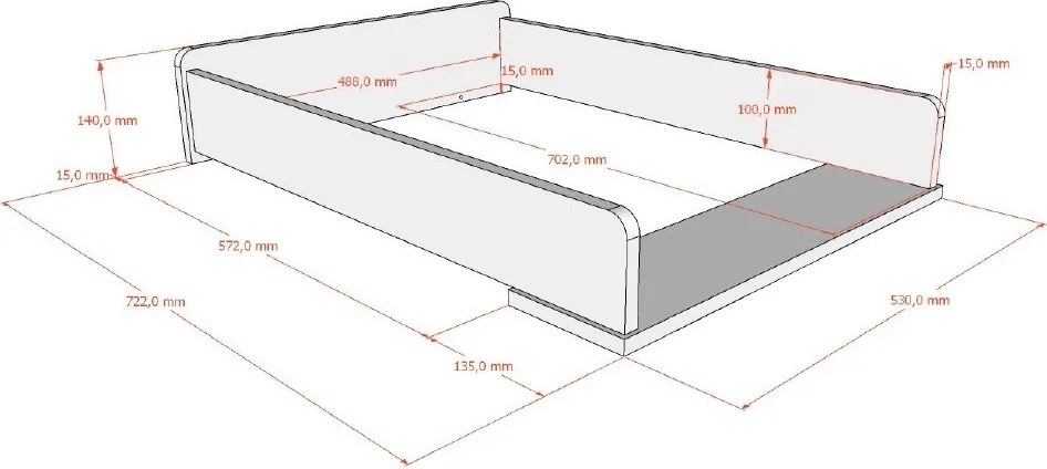 Béžová detská komoda s prebaľovacím pultom 89x90x55 cm Swingo – Vipack