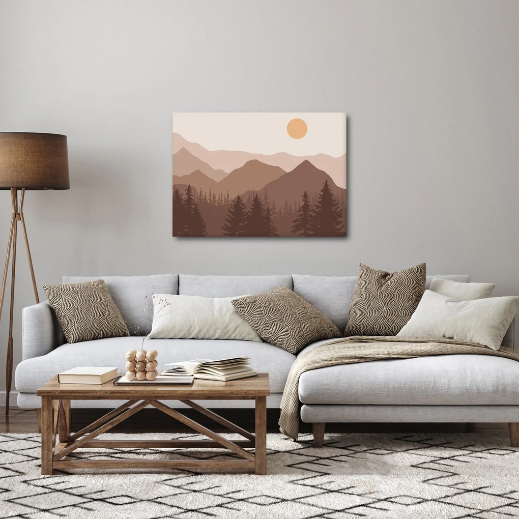 Obraz - Hnedé pohorie N⁰1 (70x50 cm)