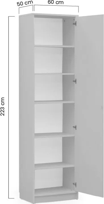 Skriňa P 60 cm ku sklápacej posteli Genius - congo / kašmír