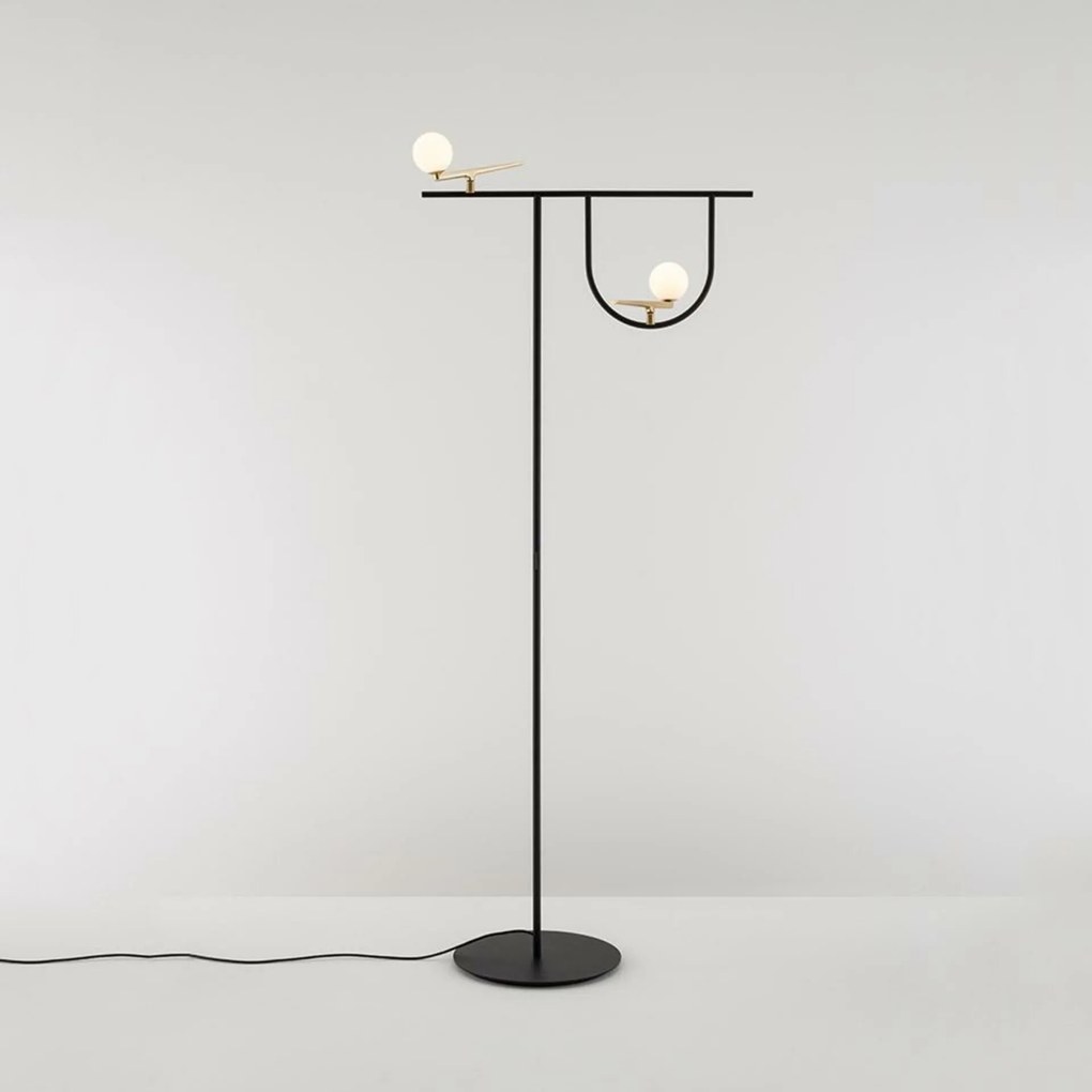 Artemide Yanzi stojacia lampa 1102010A, Led 20W, mosadz sklo, 192 cm