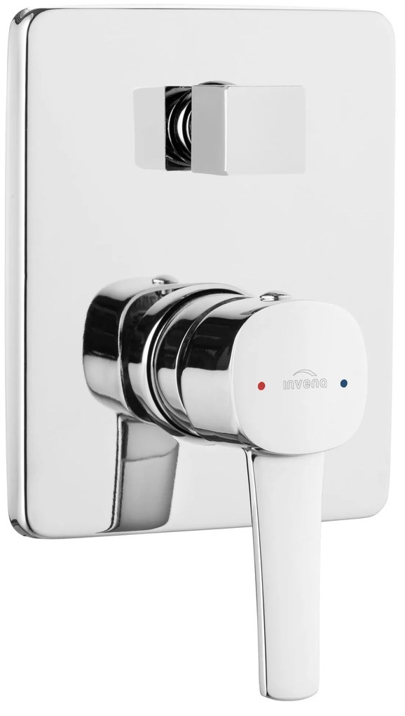 Invena Glamour Trend, podomietková sprchová/vaňová batéria 2-výstupová, chrómová, BP-02-CK2-V