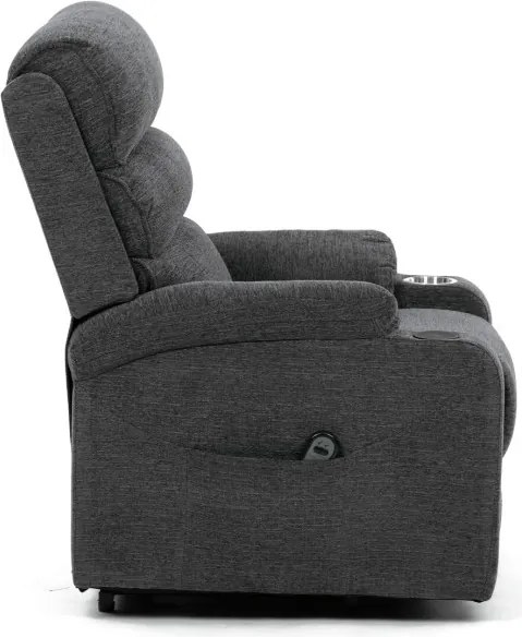Polohovacie kreslo sivé, elektrické TV-S8348 GREY2
