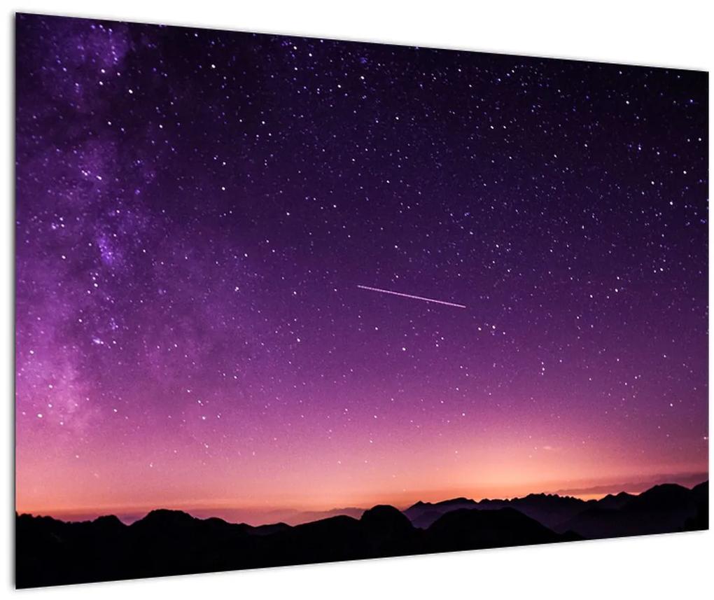 Obraz oblohy s padajúcou hviezdou (90x60 cm)