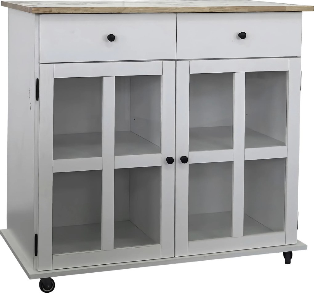 XXXLutz SERVÍROVACÍ VOZÍK, biela, 95/88/47 cm MID.YOU - Barový nábytok - 001713014701