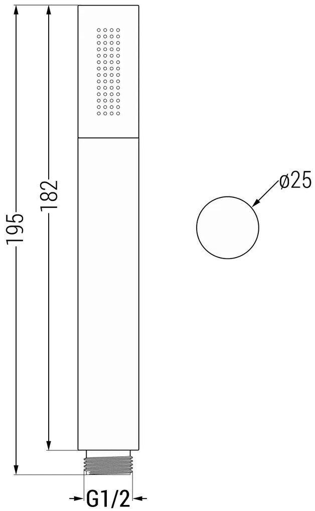 Mexen Kai DR70 podomietková vaňová a sprchová súprava s dažďovou sprchou 30 cm, čierna, 77602DR70301-70