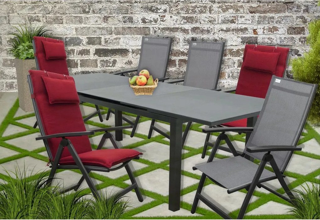 Doppler FIRENZE ACTIVE sivá, polohovacie kreslá, 6+1