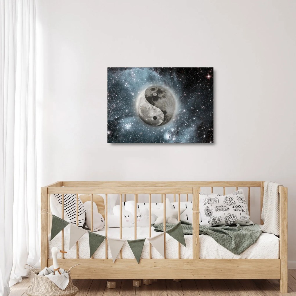 Sklenený obraz - Vesmírna rovnováha (70x50 cm)