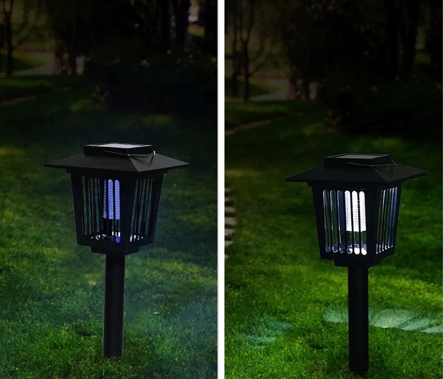 Solární LED lampa Borno 57 cm proti hmyzu černá