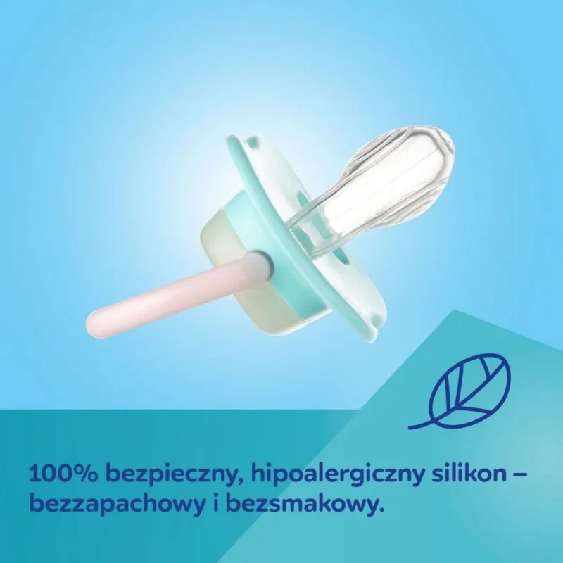 Silikónový symetrický cumlík 18m+, Panda