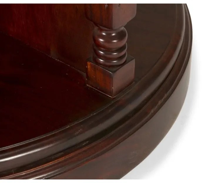 furniture-nabytek.cz - Masívna knižnica Cambridge z mahagónu, otočná, lakovaná, hnedá