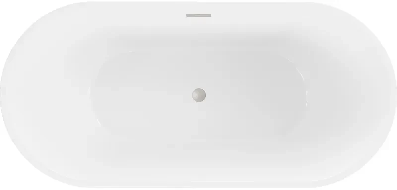Mexen Luna, voľne stojaca vaňa 180 x 80 cm, biela-čierna, brúsená oceľ prepad, 52031808075-97