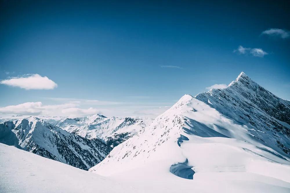 Fototapeta kopce pokryté snehom