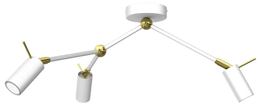 Bodové svietidlo IRIS 3xGU10/MR11/40W/230V biela/zlatá