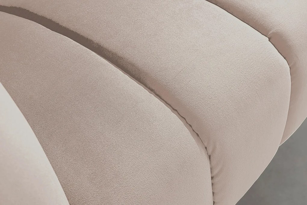 Pohovka NOBLESSE 165 cm zamat svetlá zlatobéžová