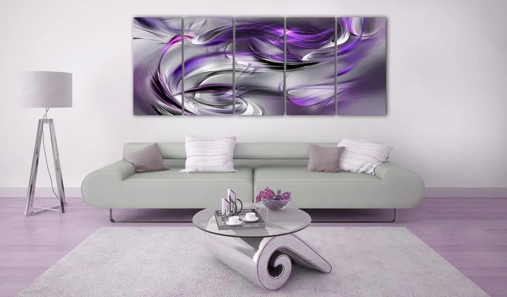 Fialový moderný obraz - Purple Gale